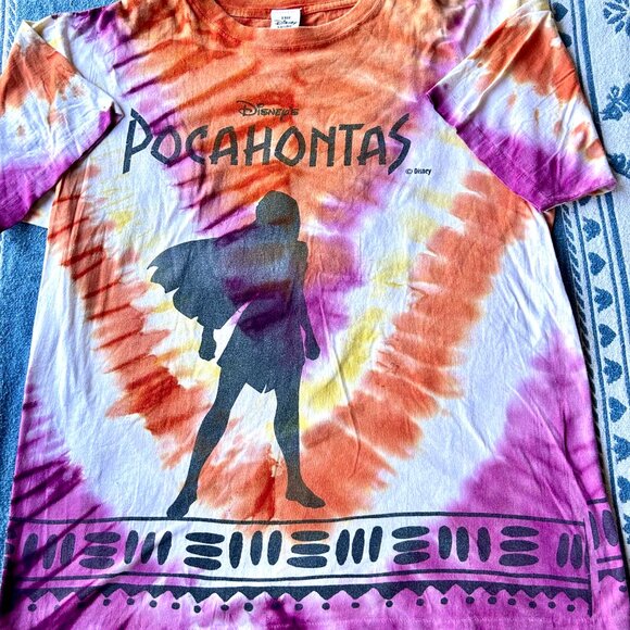 Vintage 90s Disney Pocahontas Tie-Dye T-Shirt / The Disney Store - Picture 2 of 6